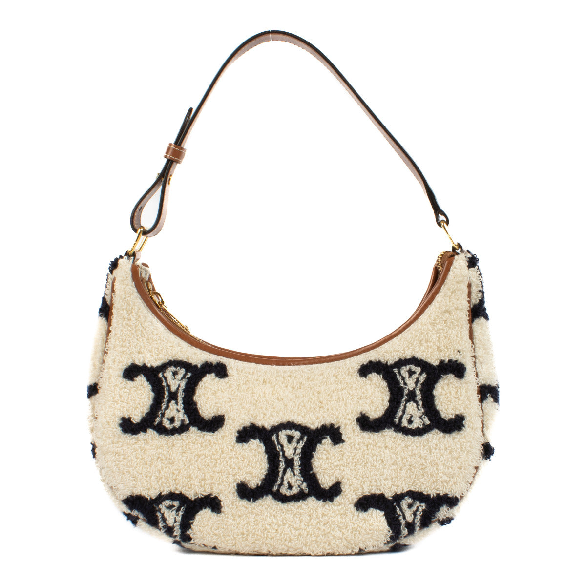 Celine Navy/Tan Triomphe Boucle Ava Shoulder Bag