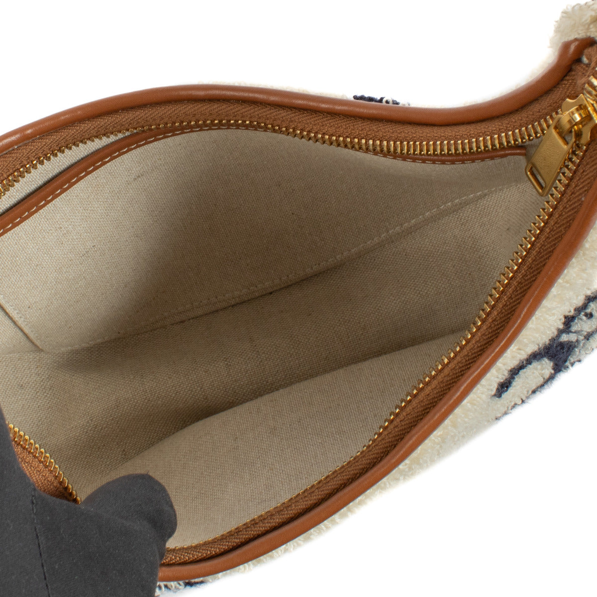 Celine Navy/Tan Triomphe Boucle Ava Shoulder Bag