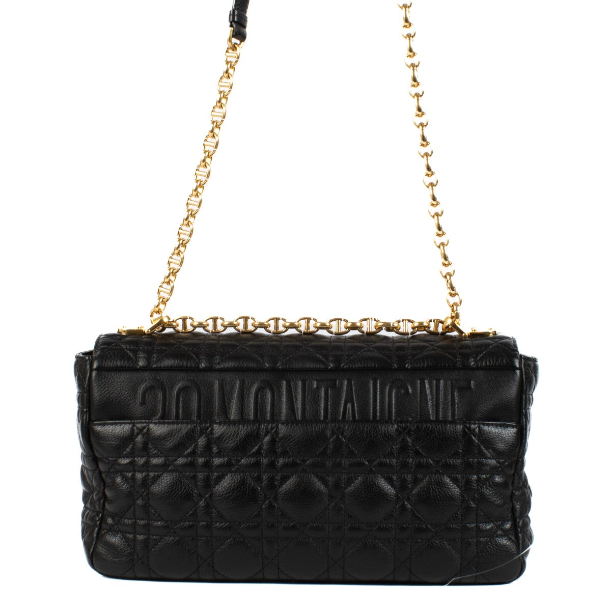 Christian Dior Zwarte Cannage Grote Caro Tas