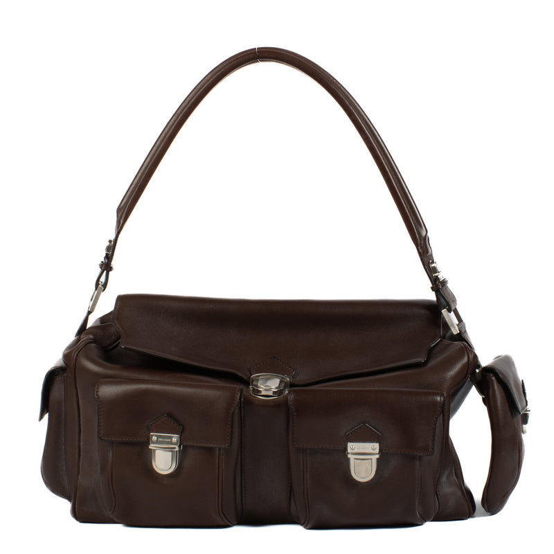 Shop 100% authentic Delvaux Chocolat Bridon Coquin Poches MM Bag at Labellov.com.