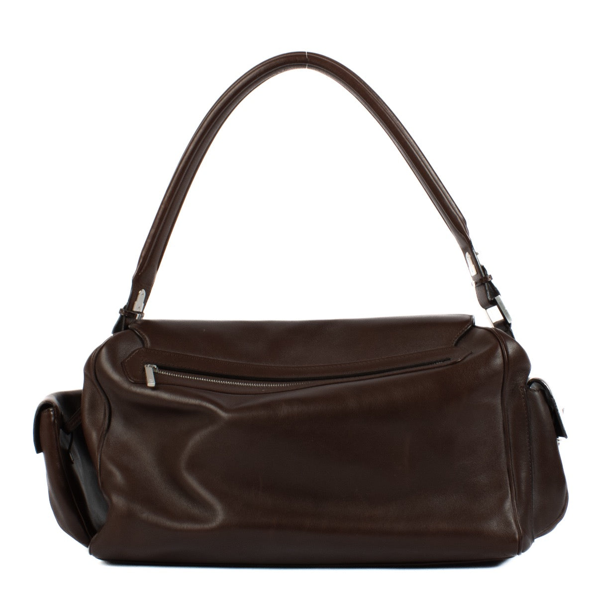 Shop 100% authentic Delvaux Chocolat Bridon Coquin Poches MM Bag at Labellov.com.