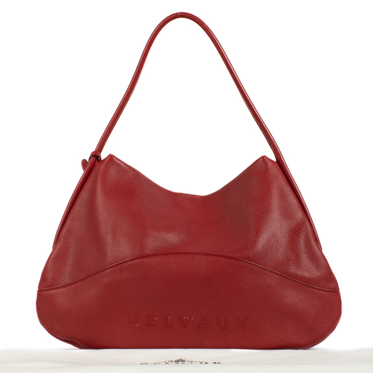 Shop 100% authentic Delvaux Rouge Baiser Trotteur Lagoon Bag at Labellov.com.