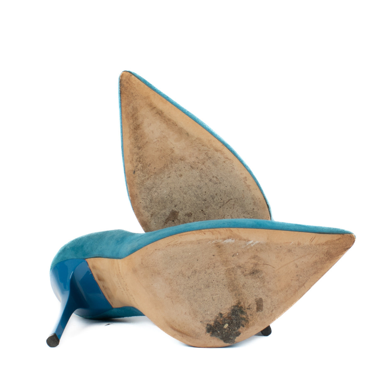 Escarpins Jimmy Choo Anouk 120 en suède turquoise - Taille 36,5