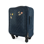 Shop authentic second hand Chanel 17C Coco Cuba Blue Denim Charms Trolley Rolling Luggage on www.labellov.com