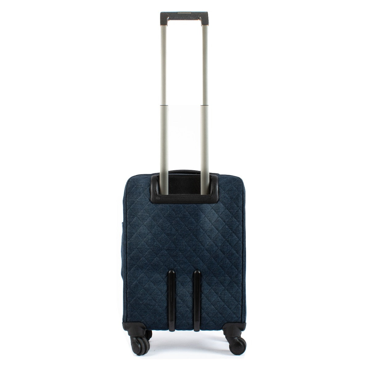 Chanel 17C Coco Cuba Blue Denim Charms Trolley Rolling Luggage