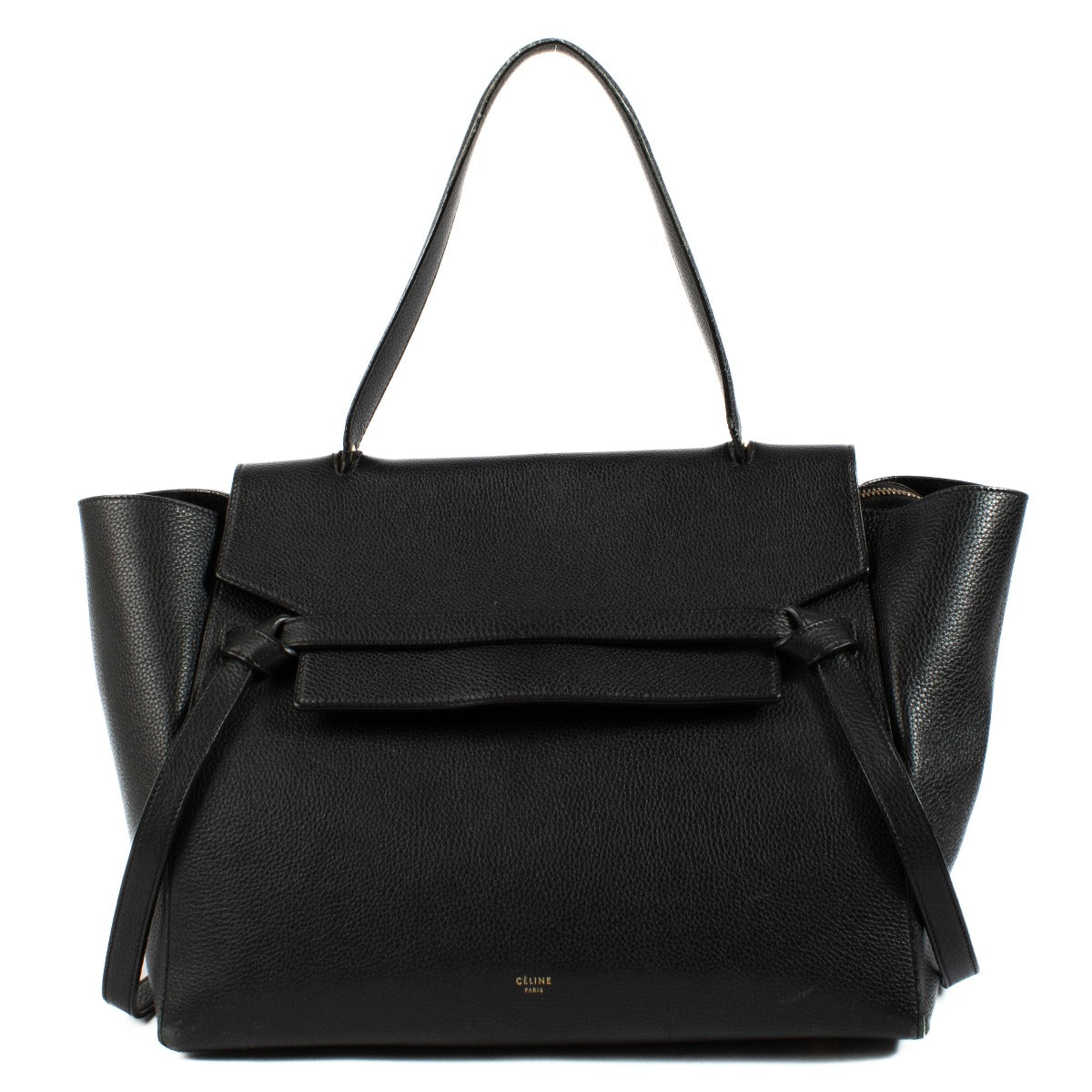 Celine Black Leather Large Belt Bag
