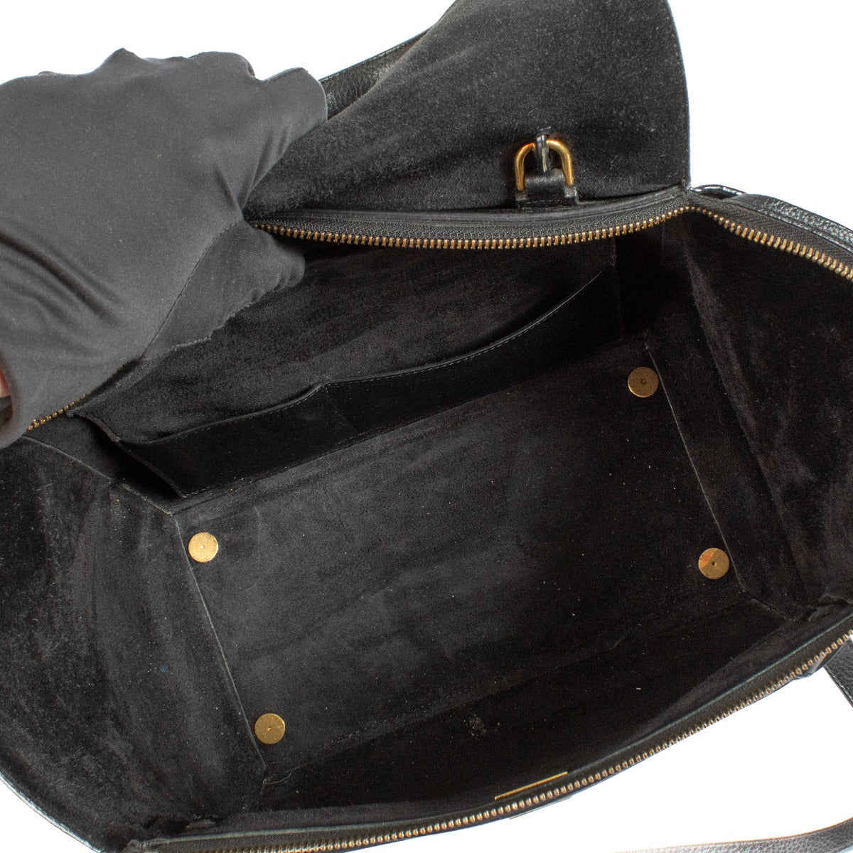 Celine Black Leather Large Belt Bag