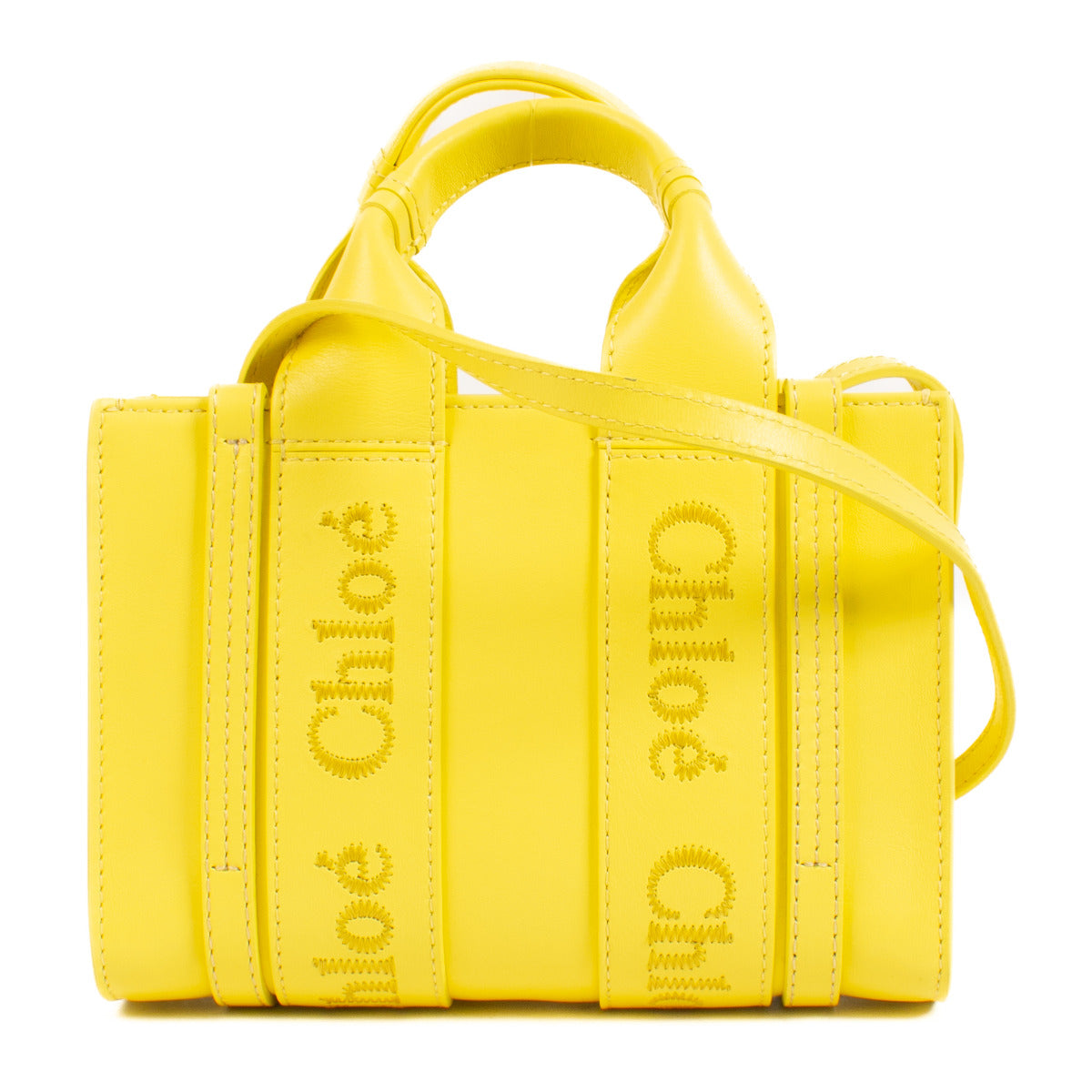 Chloé Yellow Mini Woody Bag for the best price at Labellov secondhand luxury in Antwerp and Knokke.