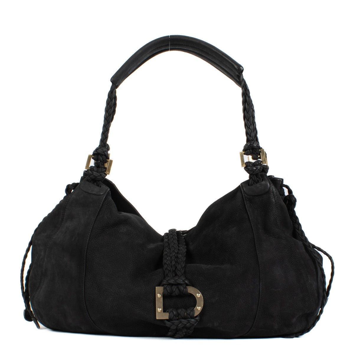 Delvaux Black Santiag Nubuck Eugene GM Bag