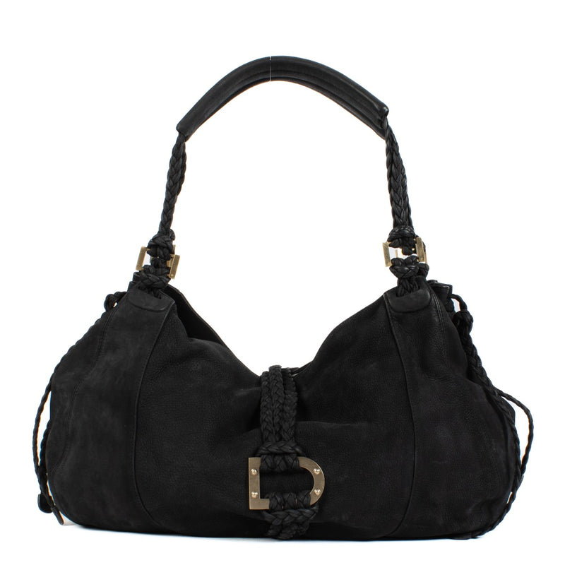 Delvaux Black Santiag Nubuck Eugene GM Bag