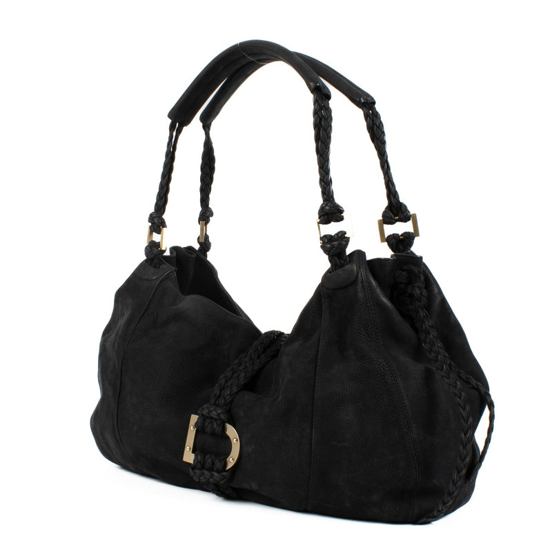 Delvaux Black Santiag Nubuck Eugene GM Bag