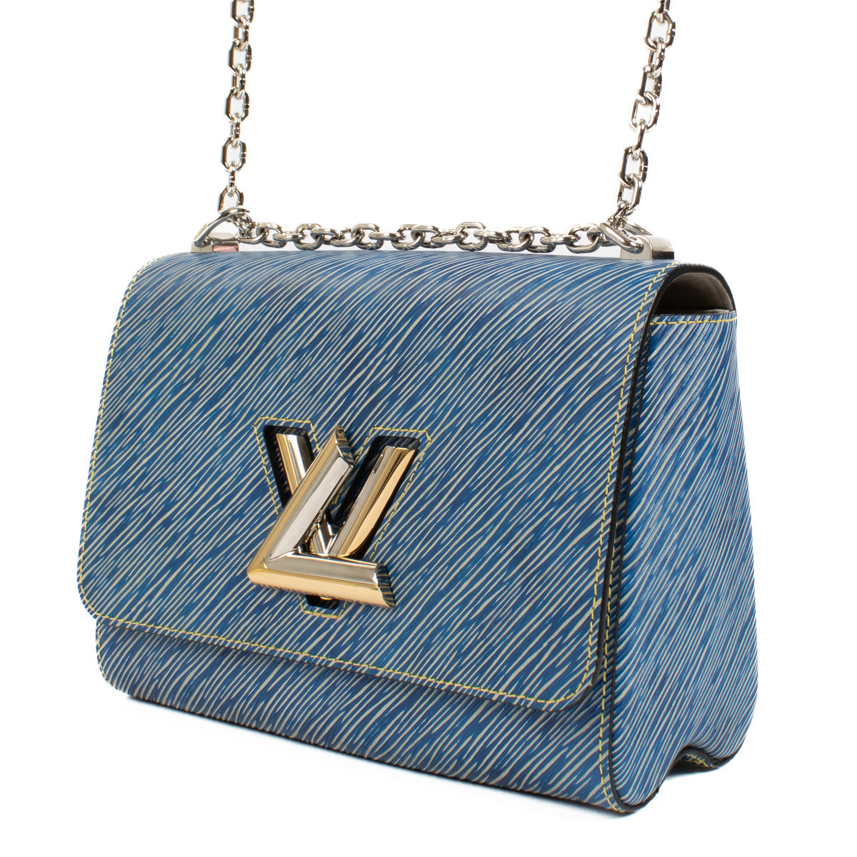 Louis Vuitton Denim Blue Epi Leather Twist MM