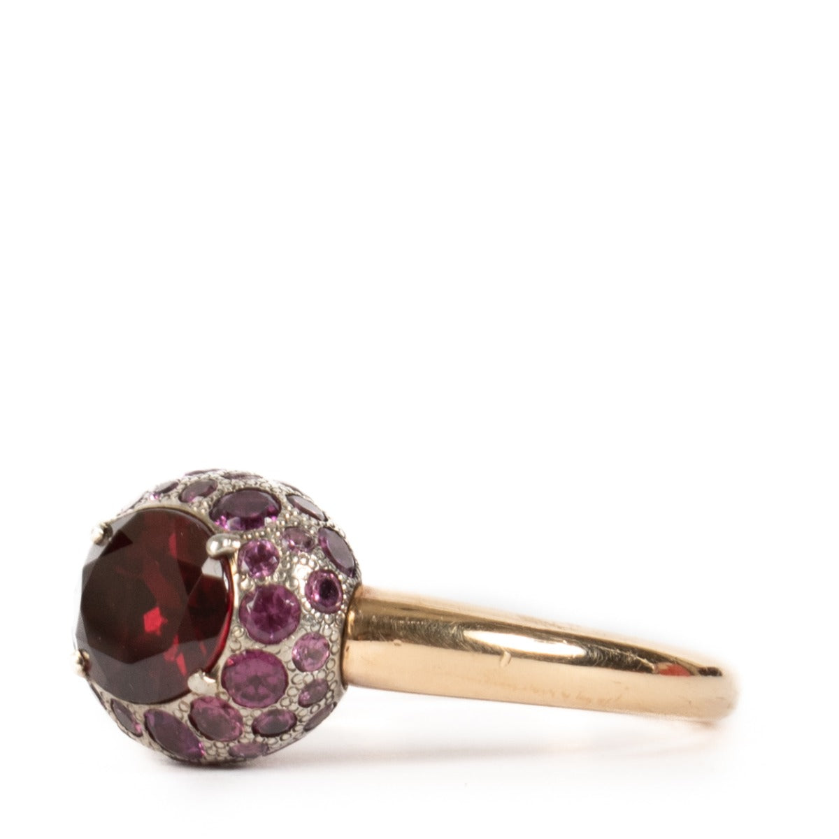 Pomellato Rhodoliet/Granaat Roségoud/Sterling Zilver Tabou Ring - Maat 59