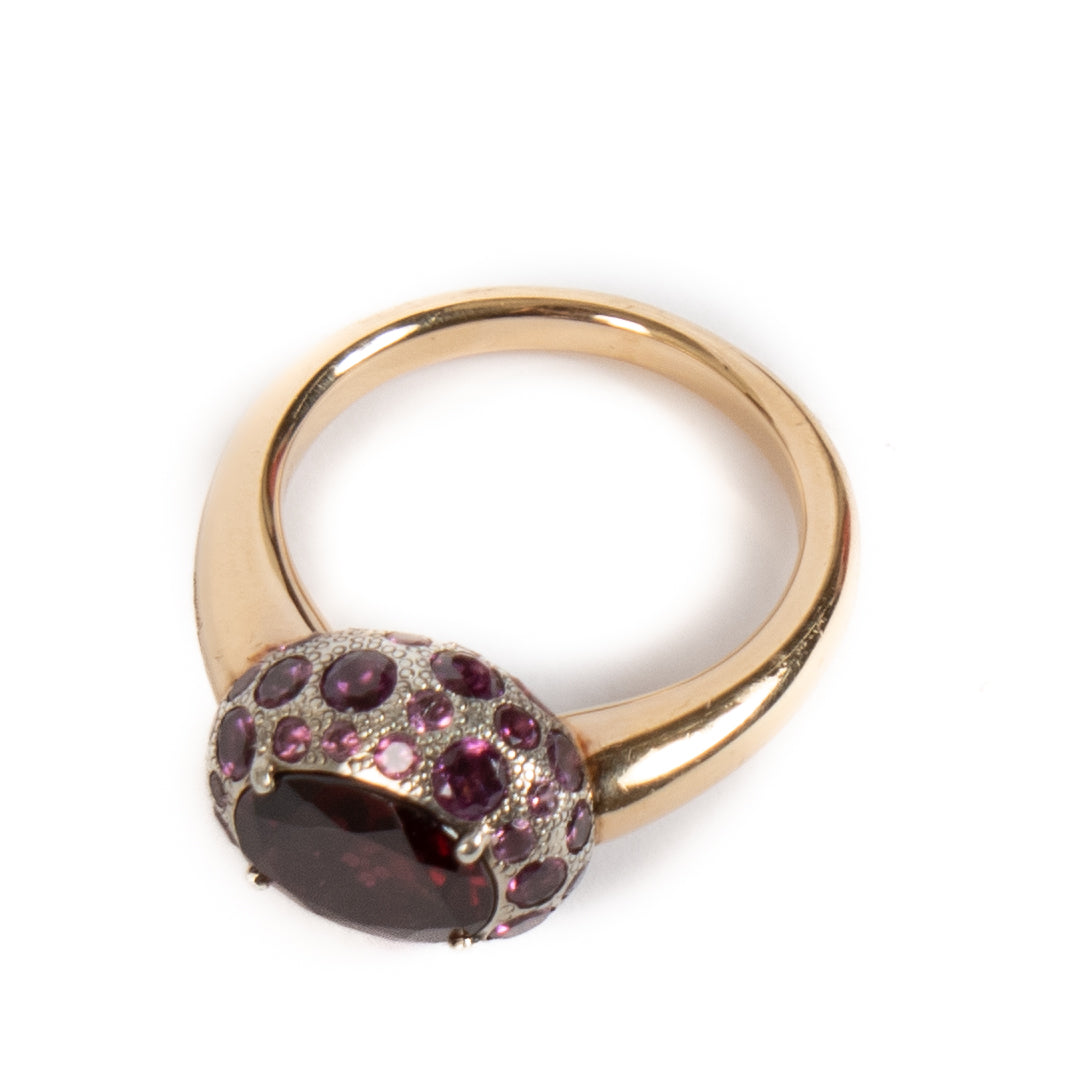 Pomellato Rhodoliet/Granaat Roségoud/Sterling Zilver Tabou Ring - Maat 59