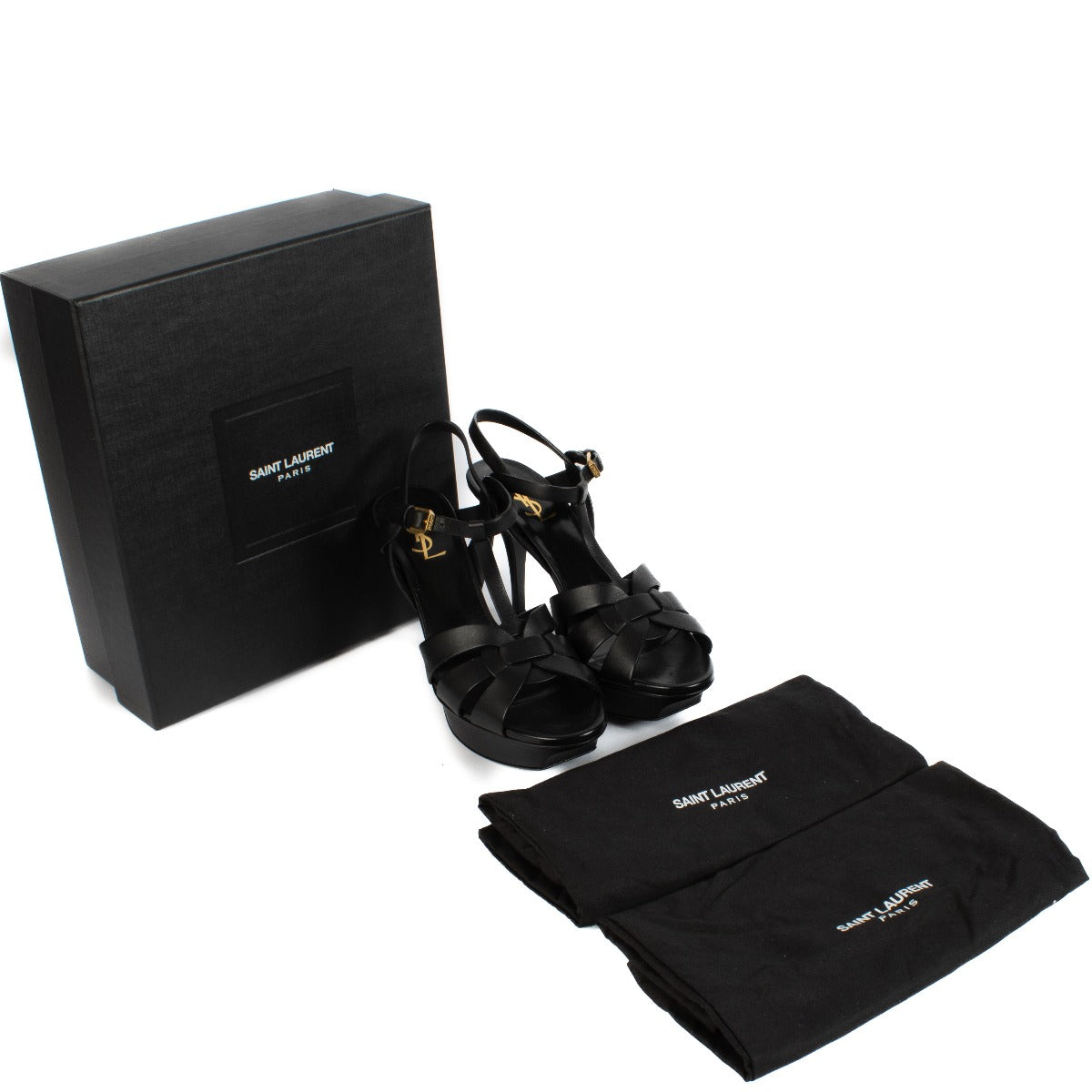 Shop safe online at Labellov in Antwerp, Brussels and Knokke this 100% authentic second hand Saint Laurent Black Leather Heels - Size 40,5