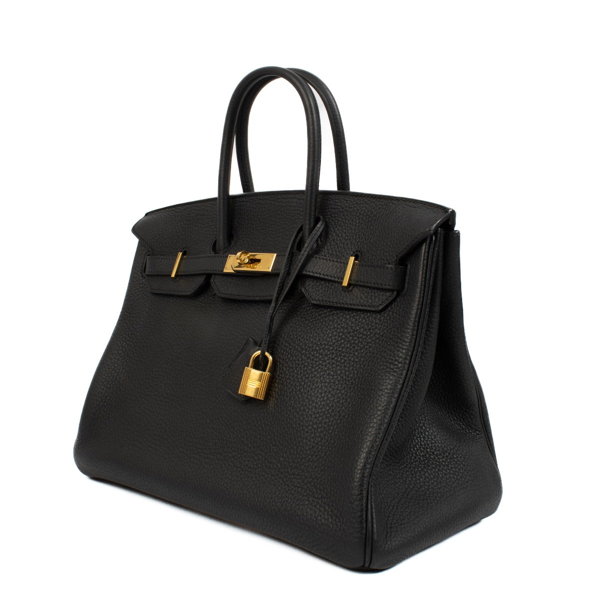 Authentic second hand luxury designer fashion 2010 Hermès Birkin 35 Black Clemence on www.labellov.com
