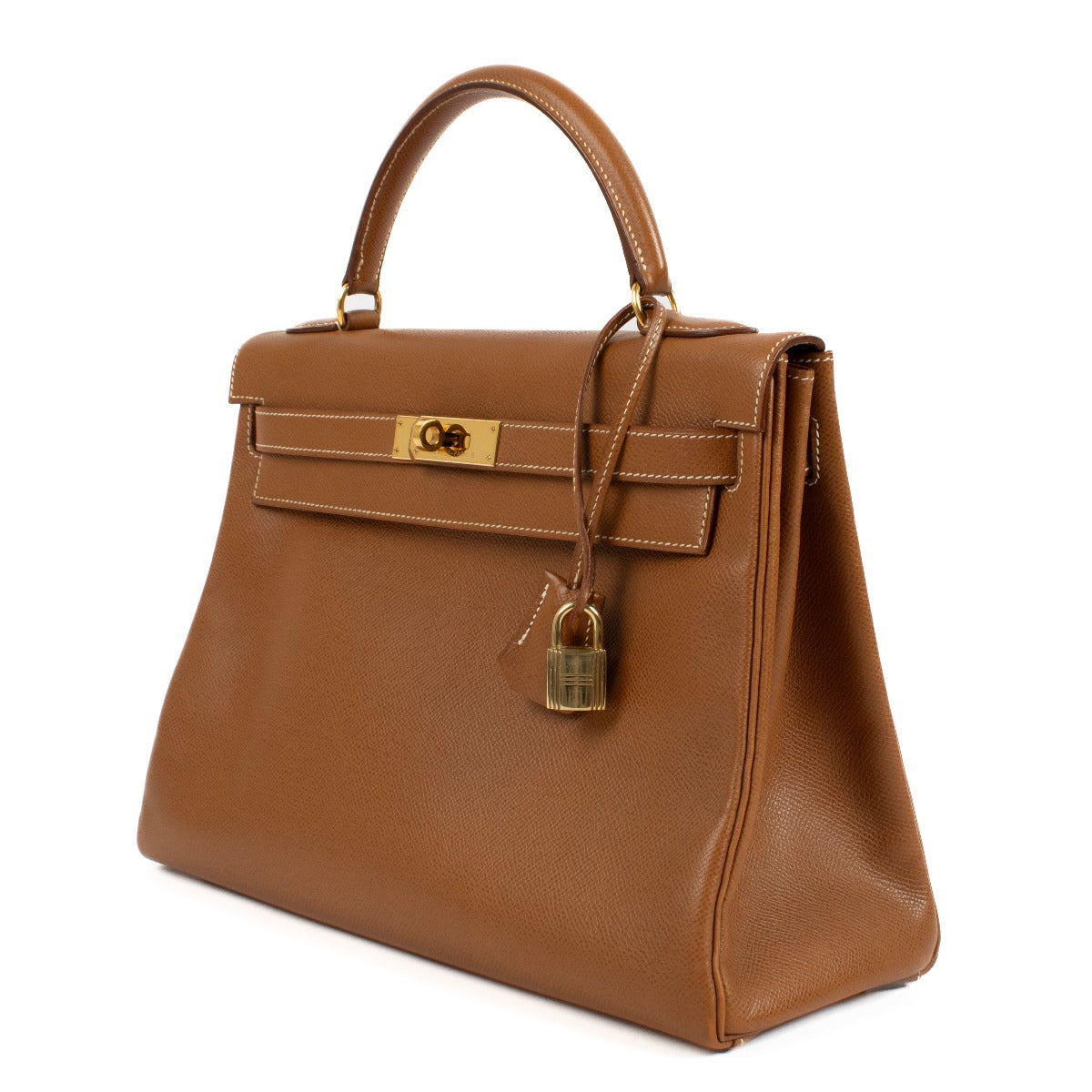 Hermès Vintage Kelly 32 Gold Courchevel GHW