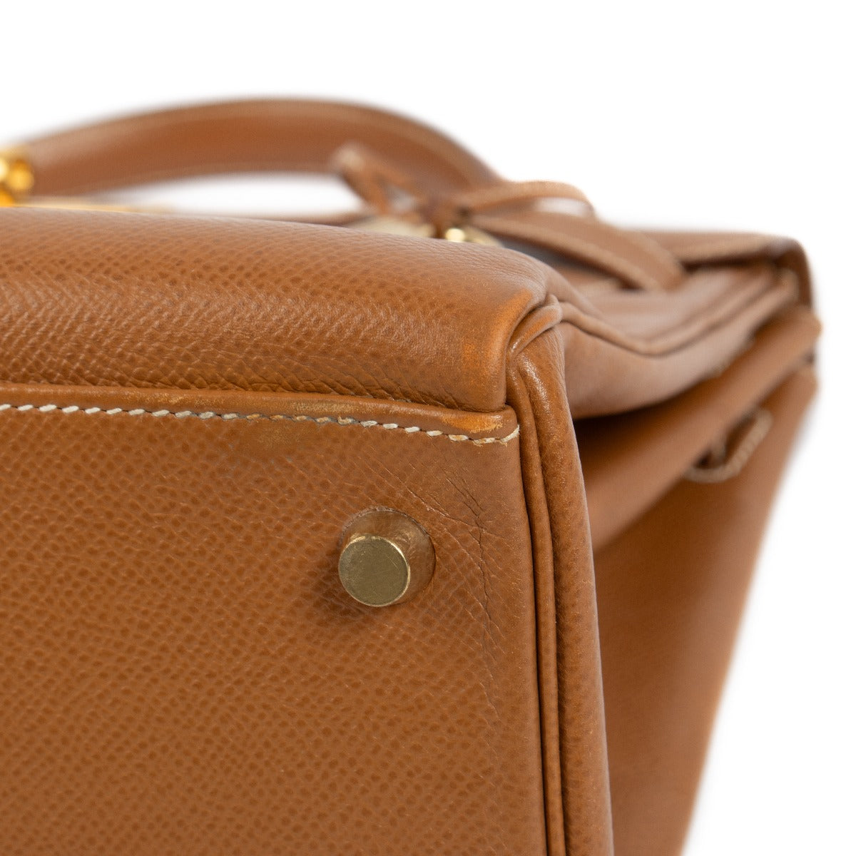 Hermès Vintage Kelly 32 Or Courchevel GHW