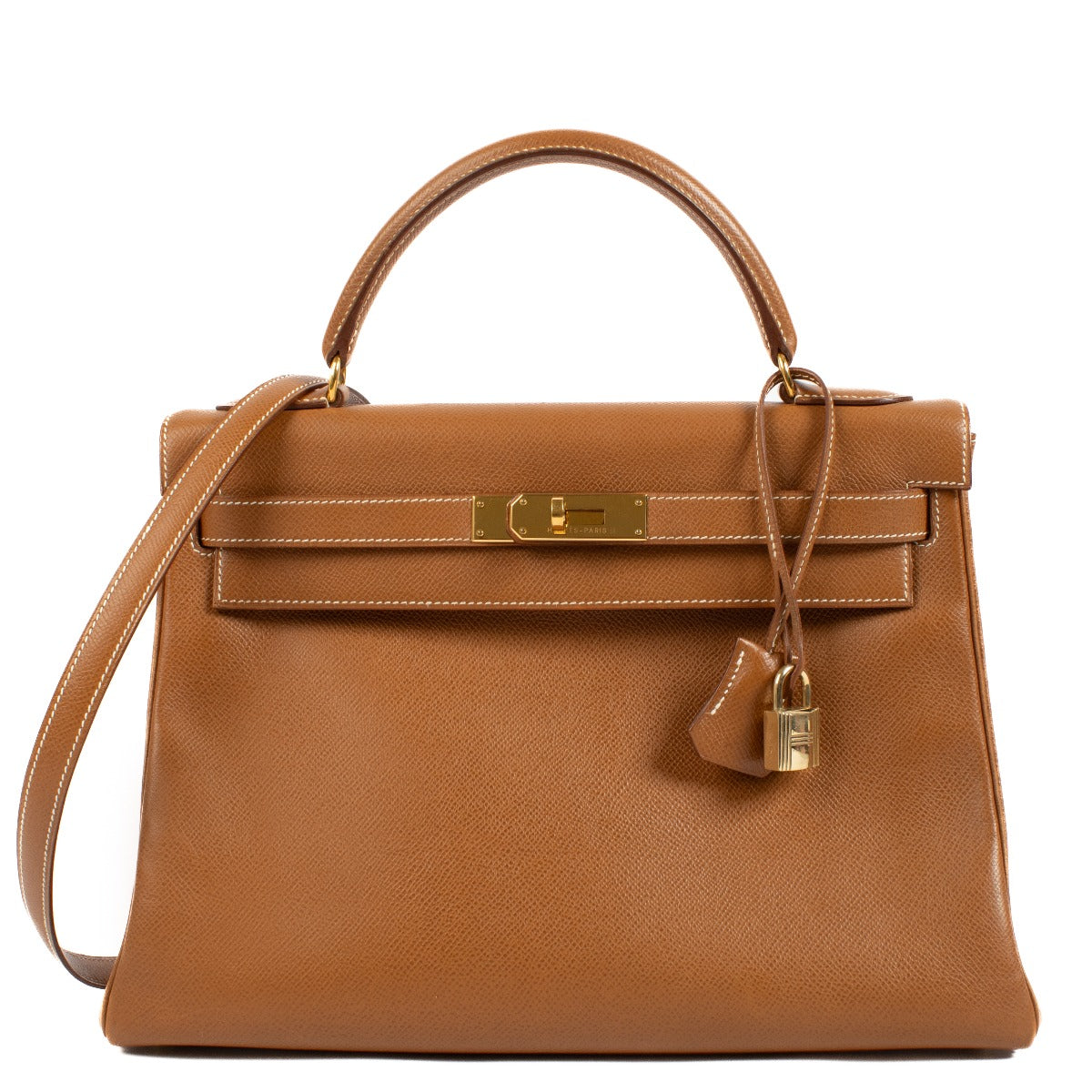 Hermès Kelly 32 Gold Courchevel GHW