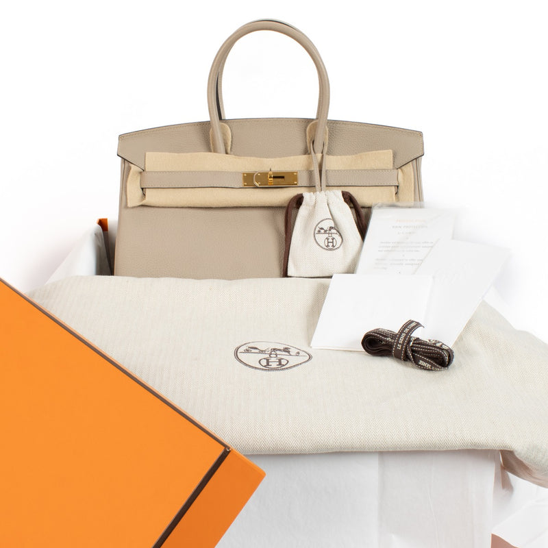 Hermès Birkin 35 Gris Tourterelle Togo GHW