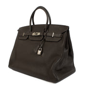 Hermès Birkin 40 Ebene Clemence PHW aan de beste prijs bij Labellov tweedehands luxe in Antwerpen en Knokke.