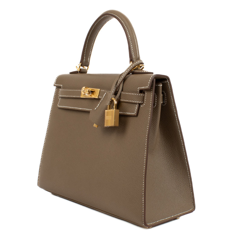 Hermès Kelly 25 Etoupe Epsom GHW