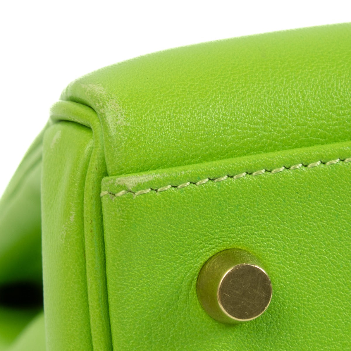 Hermès Kelly 32 Vert Cru Gulliver GHW