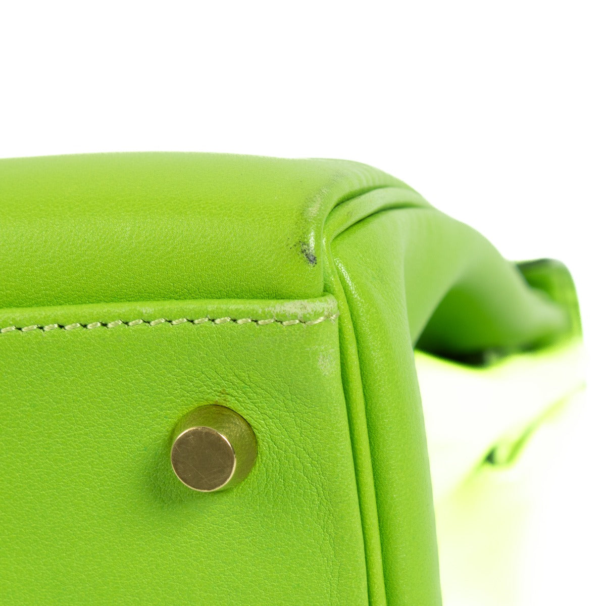 Hermès Kelly 32 Vert Cru Gulliver GHW