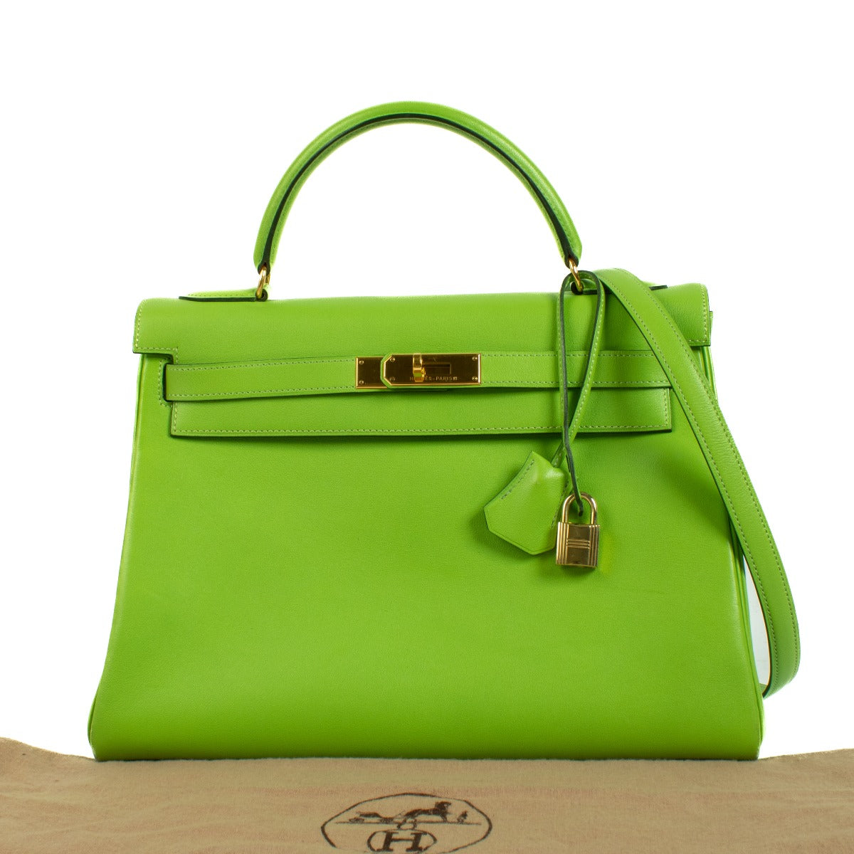 Hermès Kelly 32 Vert Cru Gulliver