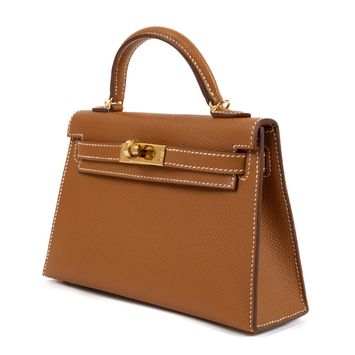 Authentic second hand brand new 2024 W Hermès Kelly Sellier II Mini Veau Epsom Gold on www.labellov.com