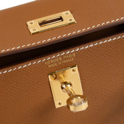 Hermès Kelly Mini II Gold Epsom Gold Hardware