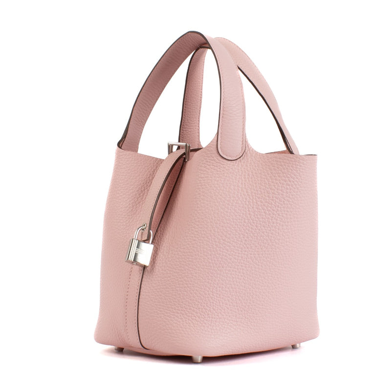 Hermès Picotin 18 Rose Sakura Taurillon Clemence PHW