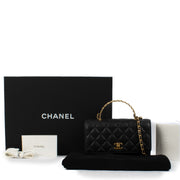 Chanel Black Caviar WOC Wallet on Chain Bag for sale at Labellov secondhand luxury in Antwerp & Knokke.