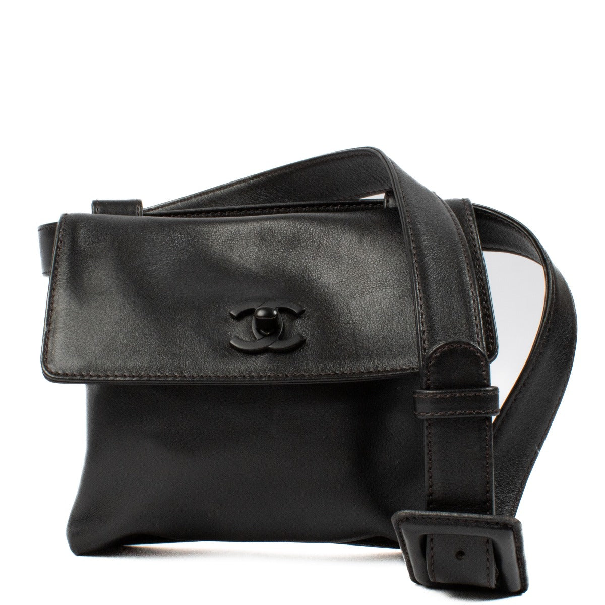 Shop 100% authentic secondhand Chanel Black Belt Bag - Size 80 on Labellov.com