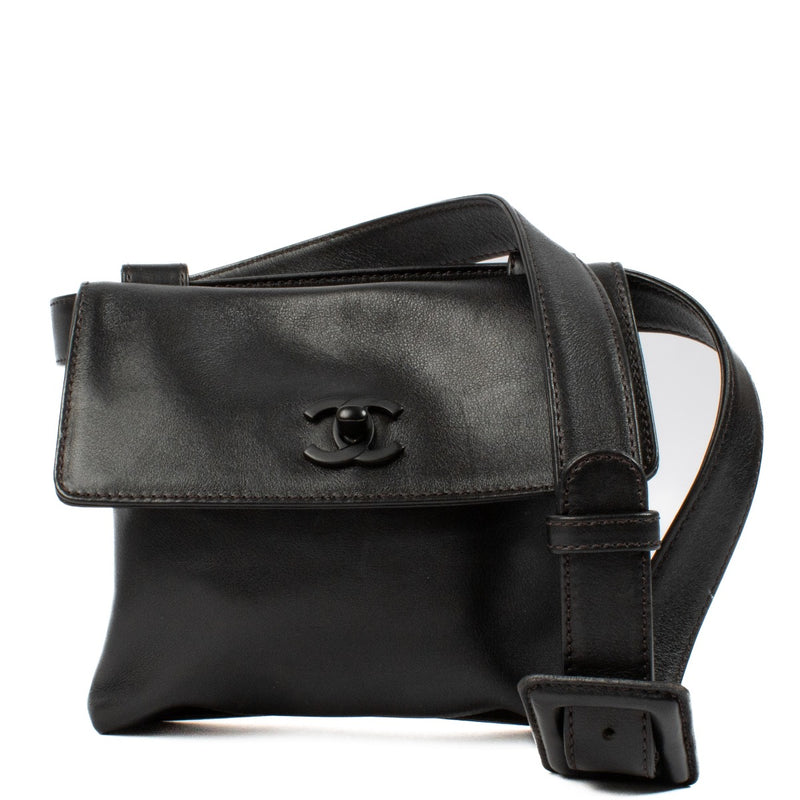 Shop 100% authentic secondhand Chanel Black Belt Bag - Size 80 on Labellov.com