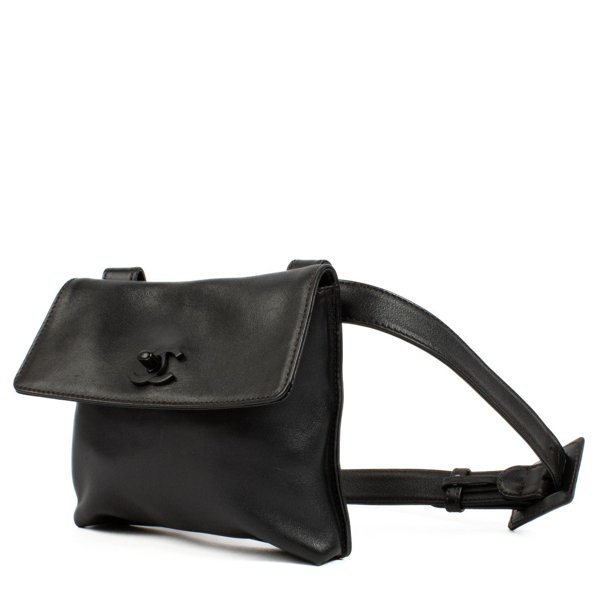Shop 100% authentic secondhand Chanel Black Belt Bag - Size 80 on Labellov.com
