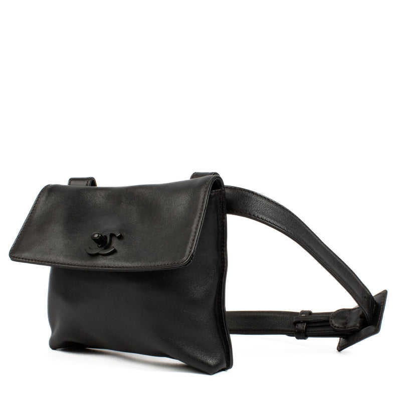 Shop 100% authentic secondhand Chanel Black Belt Bag - Size 80 on Labellov.com