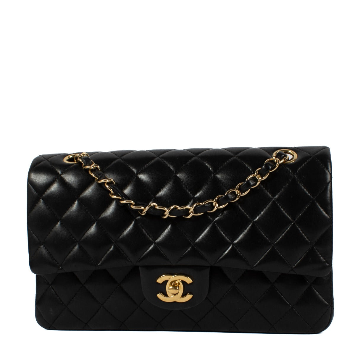 Chanel Black Lambskin Medium Classic 11.12 Bag