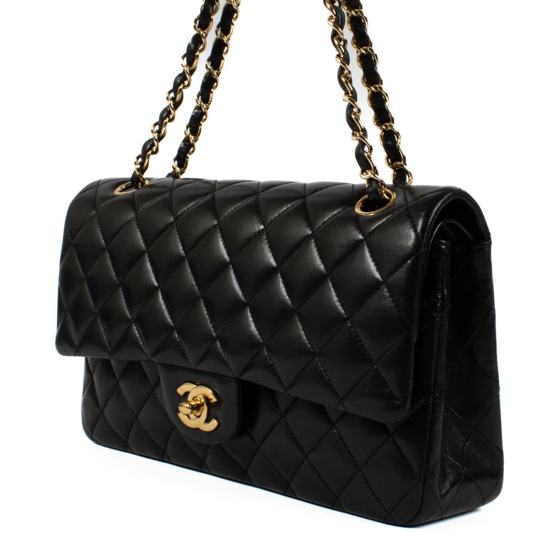 Chanel Black Lambskin Medium Classic 11.12 Bag