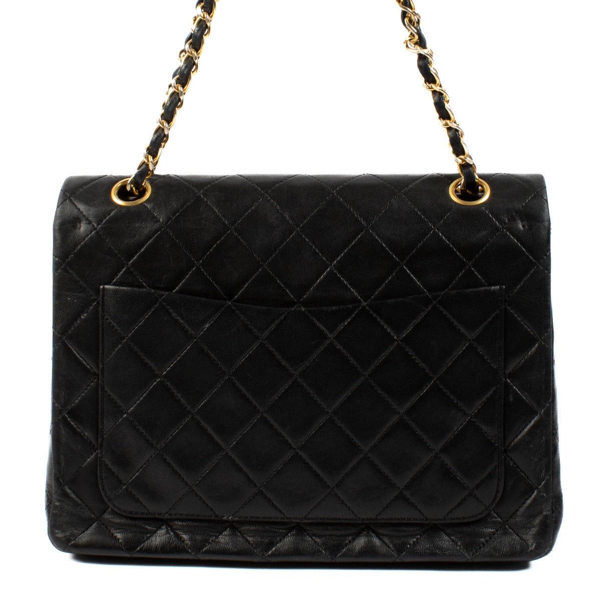 Chanel Zwart Lamsleer Vierkante Classic Flap Bag