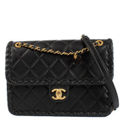 Shop safe online at Labellov in Antwerp, Brussels and Knokke this 100% authentic second hand Chanel Black Lambskin Braided Edge Flap Bag