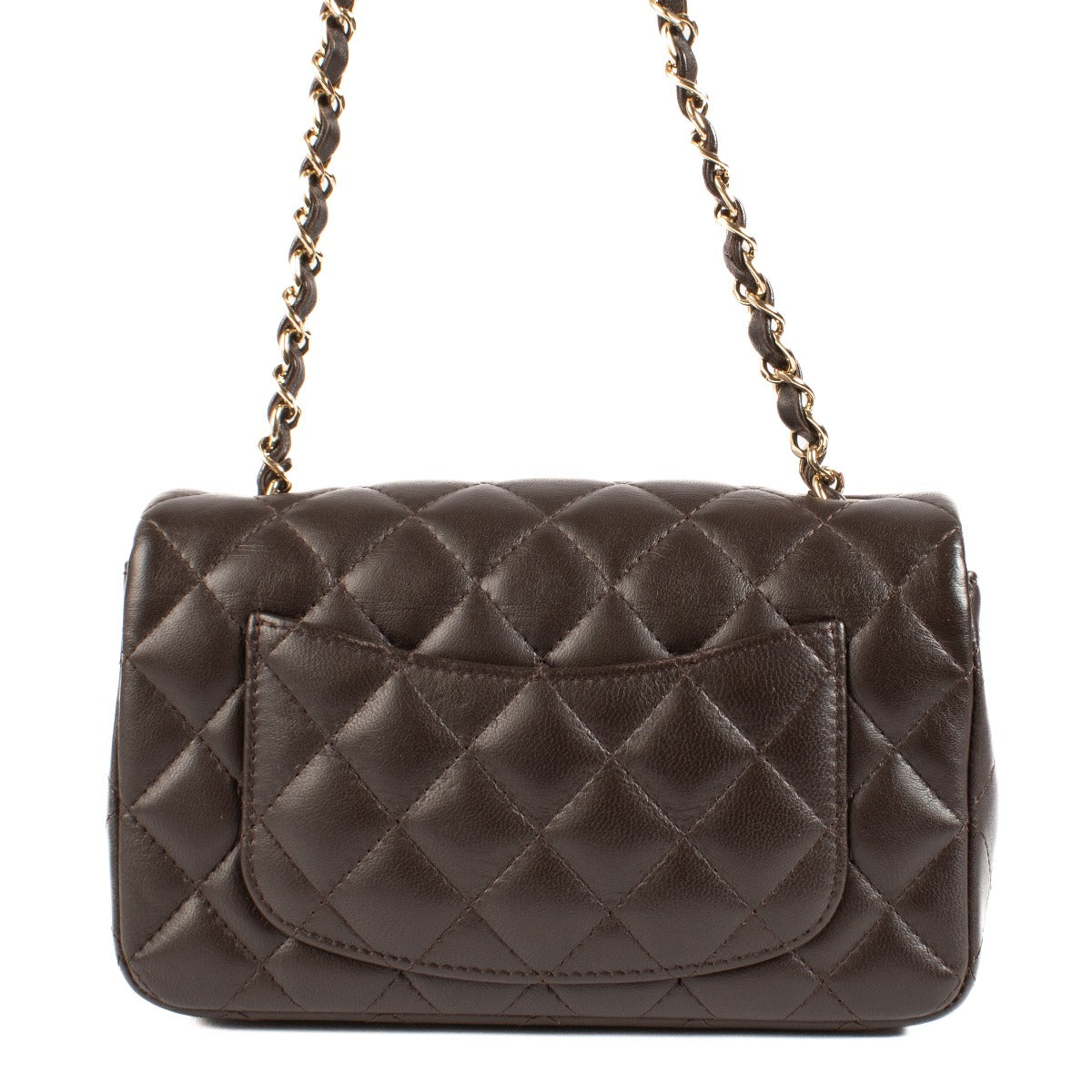 Chanel Bruin Lamsleren Mini Classic Flap Tas