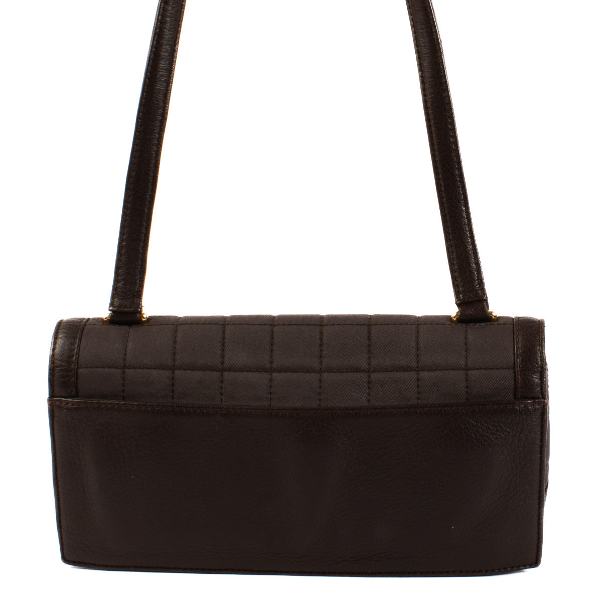 Sac bandoulière Chanel 2.55 "Chocolate Bar" en toile marron