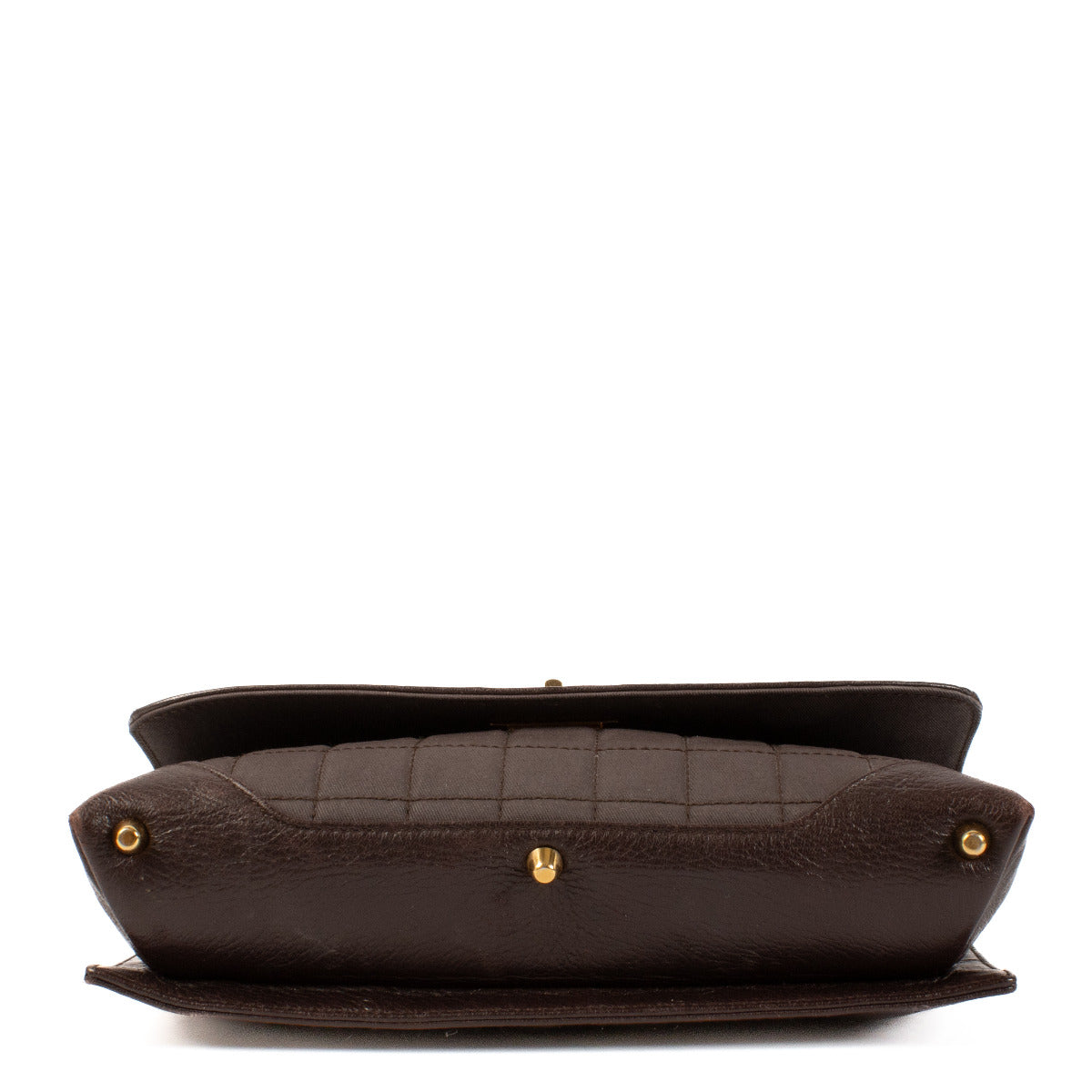 Sac bandoulière Chanel 2.55 "Chocolate Bar" en toile marron