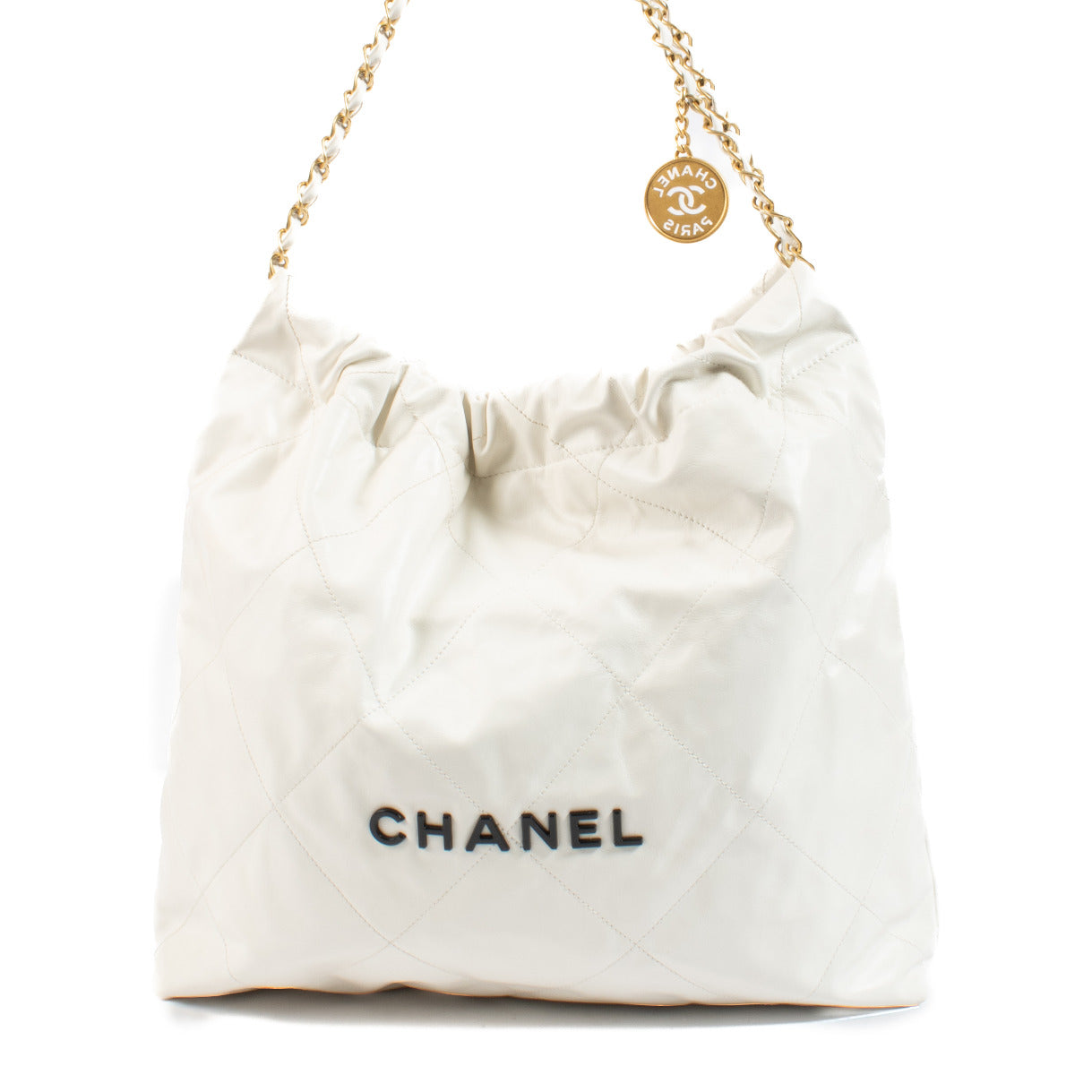 Chanel 22 White Leather Bag
