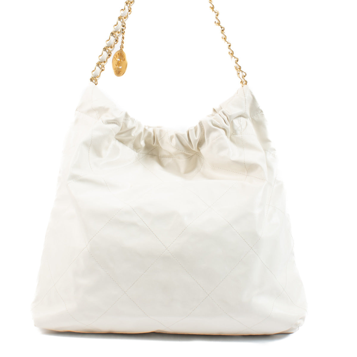 Sac Chanel 22 en cuir blanc