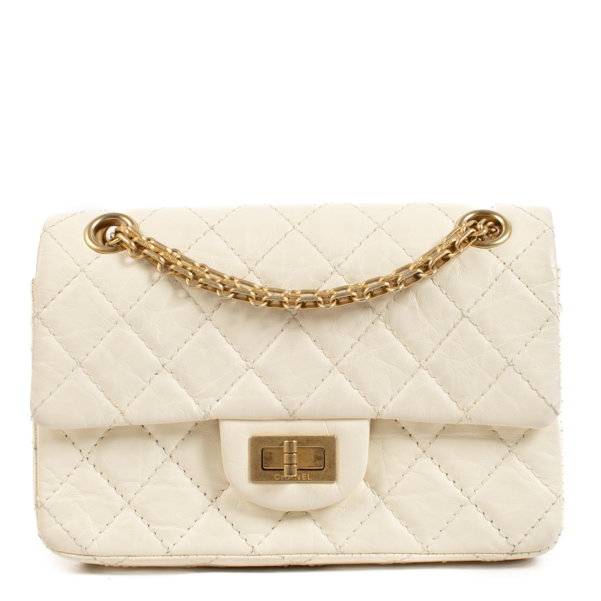 Chanel White Mini Reissue 2.55 Handbag