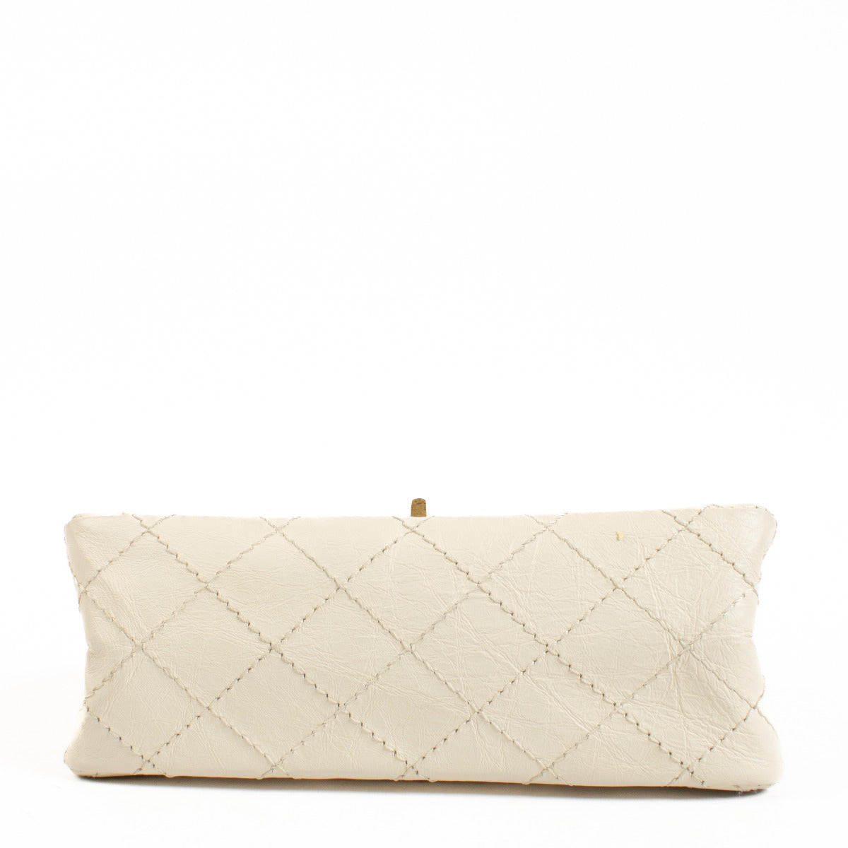 Chanel Witte Aged Kalfsleer Mini 2.55 Handtas
