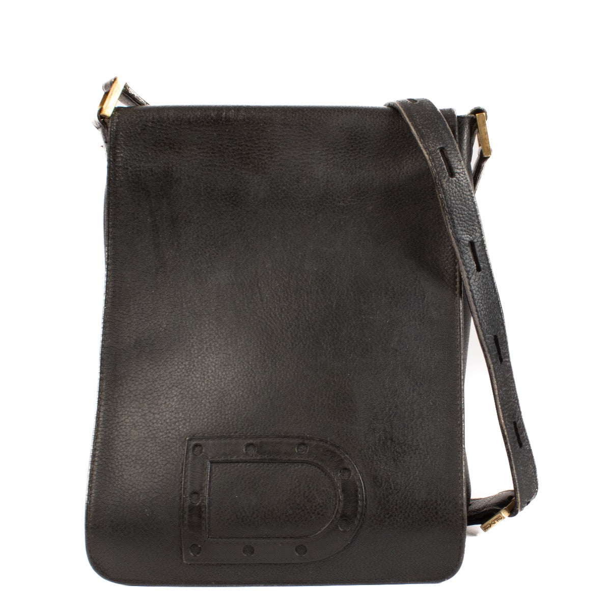 shop 100% authentic second hand Delvaux Black Louise Baudrier Crossbody Bag on Labellov.com