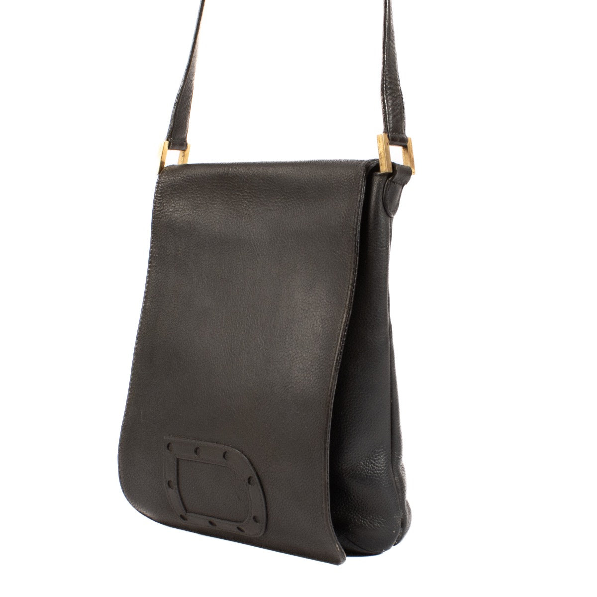 shop 100% authentic second hand Delvaux Black Louise Baudrier Crossbody Bag on Labellov.com